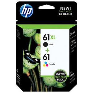 HP 61XL Black High Yield/61 Tri-color Original Ink Cartridges,CZ138FN, Multi-pack