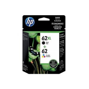 HP 62XL/62 High Yield Black Standard Tri-Color Ink Cartridges,N9H67FN,Multi-pack