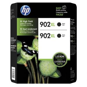 HP 902XL High-Yield Black Ink Cartridge,2- Pack , T0A40BN