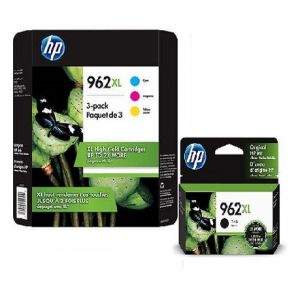 HP 962XL High Yield Black And Tri-Color Ink Cartridges, 2PK, 3JA03AN, 3JB36BN