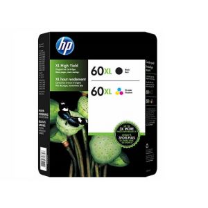 HP 60XL Black and Tri-color High Yield Original Ink Cartridges, D8J61BN, 2-Pack – Multicolor,D8J61BN