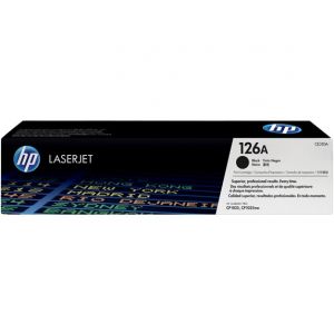 HP 126A Black Original Toner Cartridge in Retail Packaging, CE310A (1200 Pages)