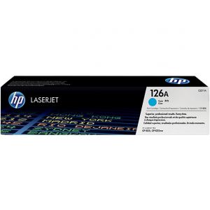HP 126A Cyan Original Toner Cartridge in Retail Packaging, CE311A (1,000 Pages)