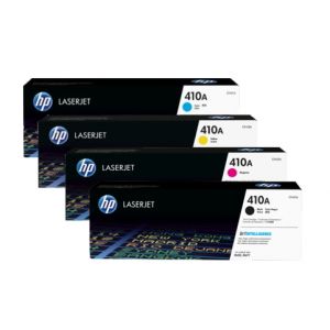 HP 410A BK/C/Y/M Toner Cartridges, 4PK, CF410A, CF411A, CF412A, CF413A 