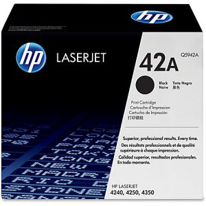 HP 42A Black Original Toner Cartridge in Retail Packaging, Q5942A (10,000 Pages)