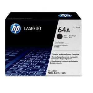 HP 64A Black Laser Toner Cartridge, CC364A