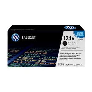 HP 124A Black Toner Cartridge, Q6000A (2,500 Pages)