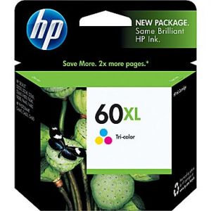HP 60XL High Yield Tricolor Ink Cartridge, CC644WN