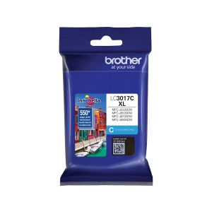 Genuine Brother Innobella LC3017C,High Yield Cyan Ink Cartridge, 550 Pages