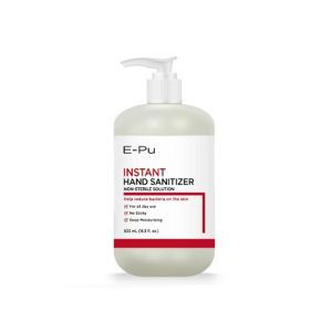 E-Pu Instant Hand Sanitizer Gel, Non-Sterile Solution, Pump Bottle Type, Reduce Bacteria Germs on Your Skin, No Sticky, Deep Moisturizing, For All Day Use, 500ml (16.9 fl oz.)