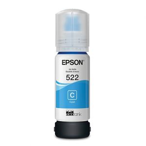 Epson T522 Cyan Ink Bottle, 1PK, T522220-S