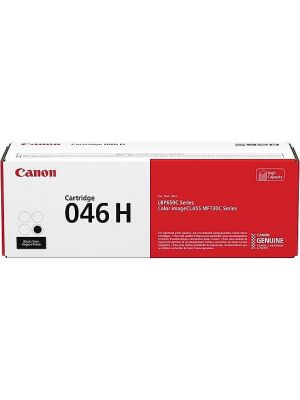 Canon 046H High Yield Black Toner Cartridge, 6.3K Yield, 1254C001