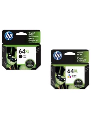 Original Hp 64XL High Yield Black And Tri-Color Ink Cartridges , 2-Pack,X4D93BN