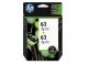 HP 63 Tri-Color Ink Cartridges, Twin-Pack, 1VV67A
