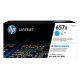 HP 657X High-Yield Cyan Laser Toner Cartridge, CF471X