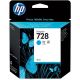 HP 728 Cyan DesignJet Ink Cartridge,40ml,F9J63A