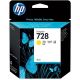 HP 728 Yellow DesignJet Ink Cartridge, 40-ml,  F9J61A