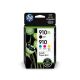HP 910XL/910 High Yield Black, Standard Yield Cyan/Magenta/Yellow  Ink Cartridges,4 PK,3JB41AN