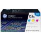 HP 124A Tri-Pack Original Toner Cartridge in Retail Packaging, CE257A (6,000 Pages)