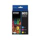 Epson 802 Standard Yield Color Ink Cartridges, 3/Pack,T802520-S
