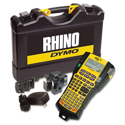 4 9/10w x 9 1/5d x 2 1/2h 5 Lines Rhino 5200 Industrial Label Maker Kit 